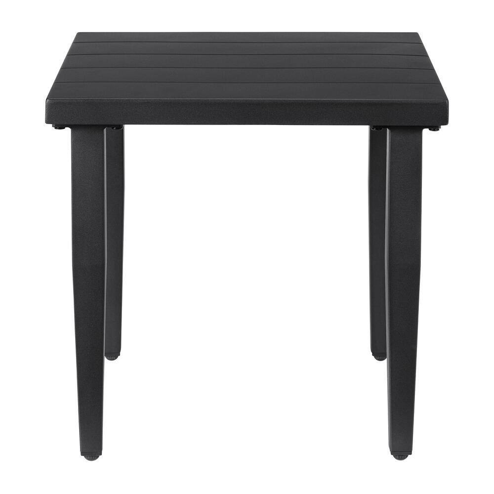 square metal outdoor side table