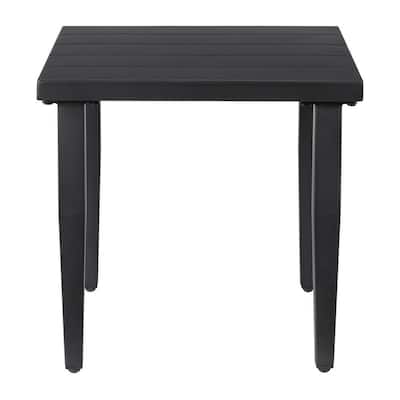 Braxton Park Black Square Metal Outdoor Side Table