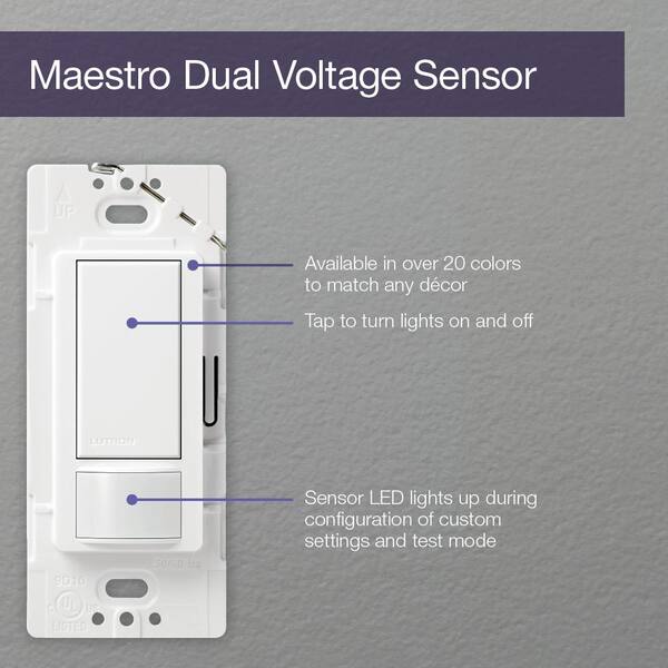 Details about   Lutron MS-VPS6M2-DV-WH Vacancy Sensor with Multi-Location Switch White,120-227V 