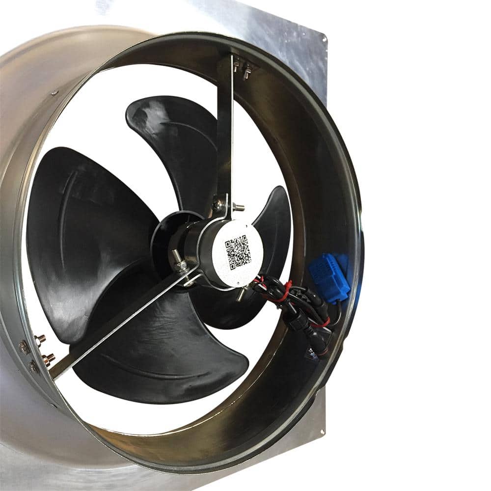 Hybrid Solar and Electric Roof Mount Attic Fan with Thermostat