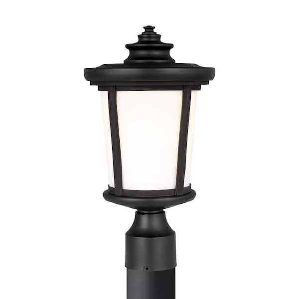 Generation Lighting Eddington 1-Light Black Outdoor Post Lantern