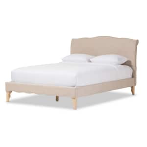 Fannie Beige King Upholstered Bed