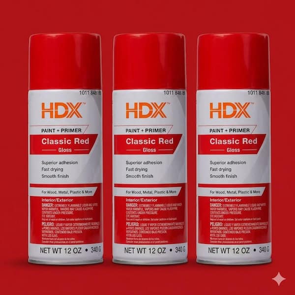 12 oz. Gloss Red Spray Paint and Primer Combo