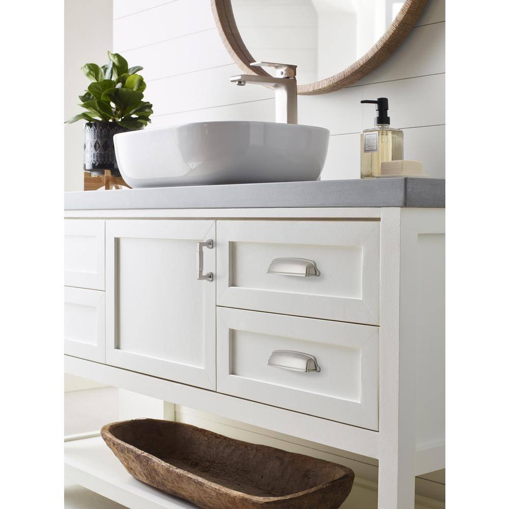 Satin Nickel Brushed Cabinet Pull with Mounting Hardware