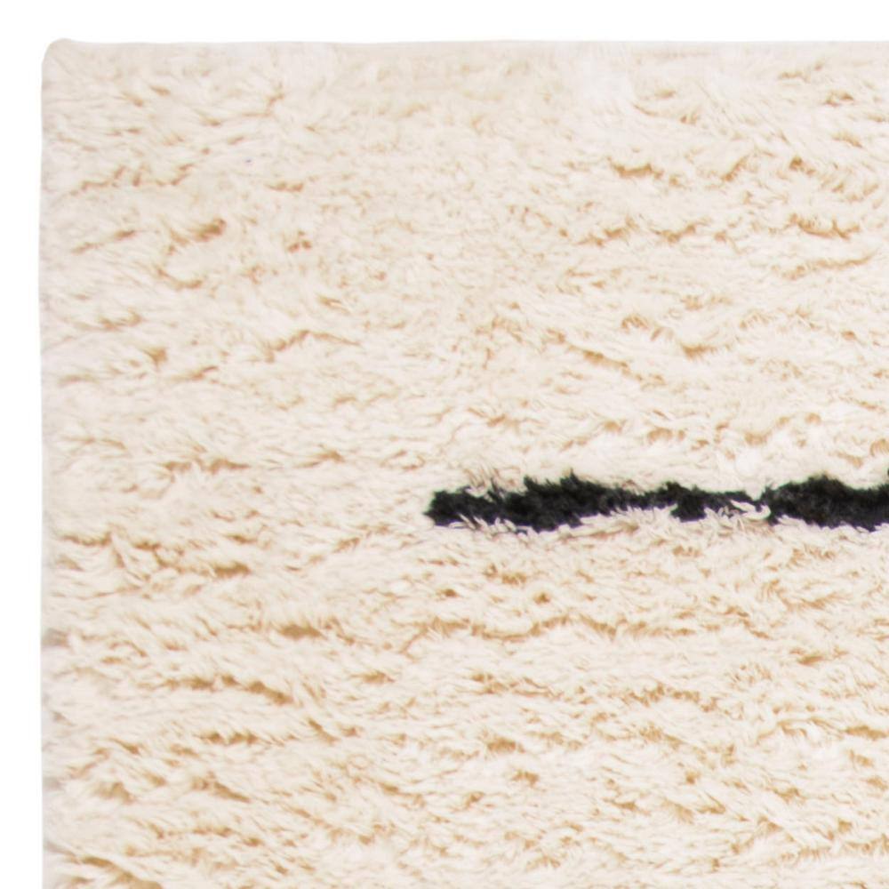 Elevated Black Hand-Knotted Pure Wool 9' x 12' Area Rug