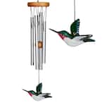 Signature Collection, Woodstock Hummer Chime, 15 in. Silver Wind Chime HBRS