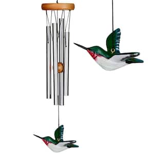 Signature Collection, Woodstock Hummer Chime, 15 in. Silver Wind Chime HBRS