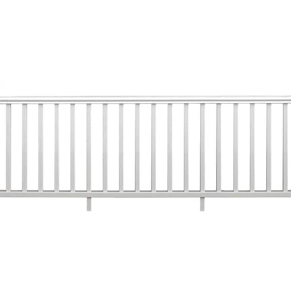 Veranda Traditional 8 ft. x 36 in. (Actual Size: 92 x 33 1/4" in.) White PolyComposite Vinyl Rail Kit without Brackets