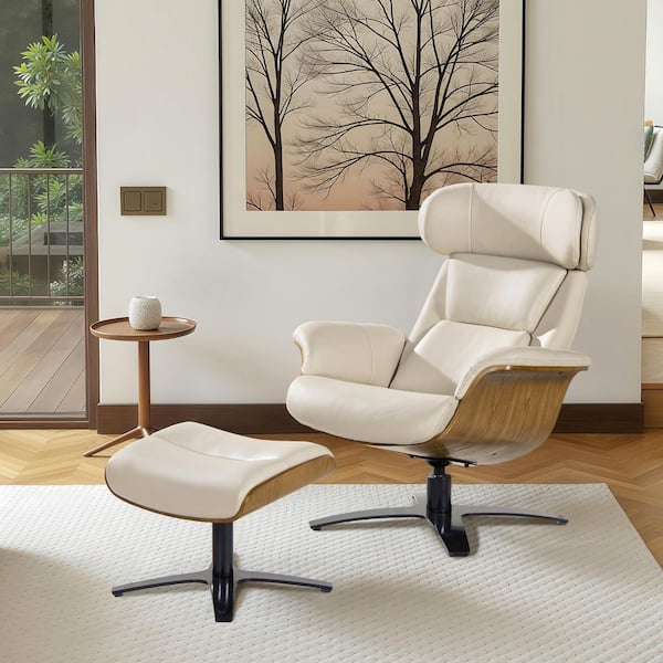 Jennifer Taylor Jovan Mid-Century Modern Genuine Leather