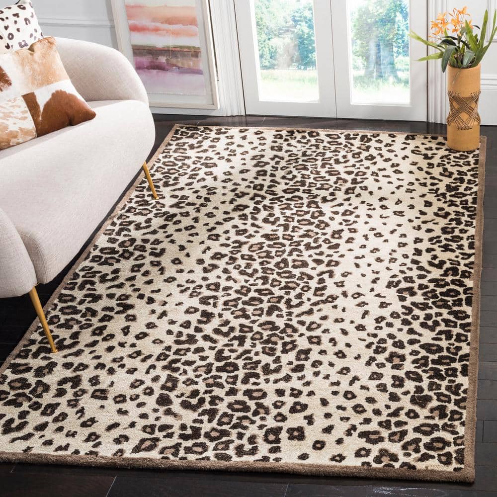 Hand-Tufted Round Gray Wool & Viscose 30" Area Rug