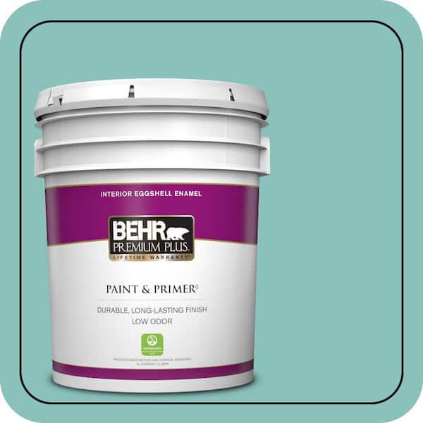BEHR PREMIUM PLUS 5 gal. #M450-4 Undine Eggshell Enamel Low Odor Interior Paint & Primer