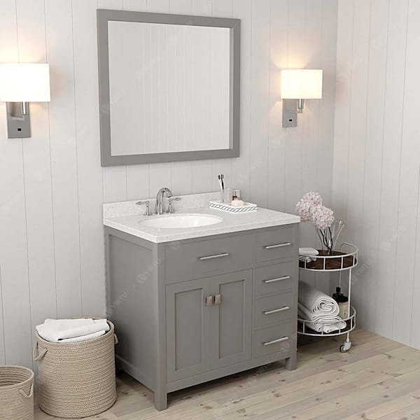 Xtreme Mats 37 in. x 19 in. Grey Bathroom Vanity Depth Under Sink