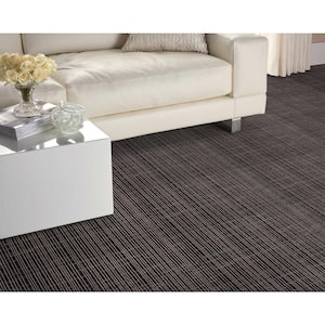 Living Bliss - Onyx - Black 13.2 ft. 29.49 oz. Polyester Loop Installed Carpet