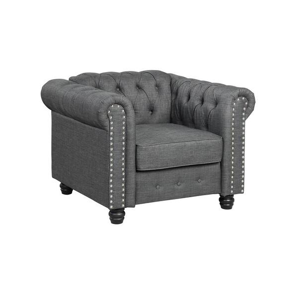 Chesterfield desk chair online grey