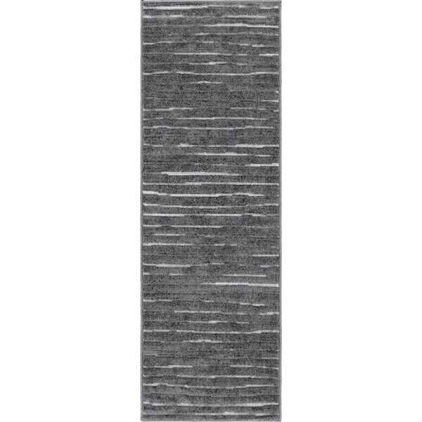 Sabrina Soto Black 2 ft. x 6 ft. Ola Indoor/Outdoor Runner Rug