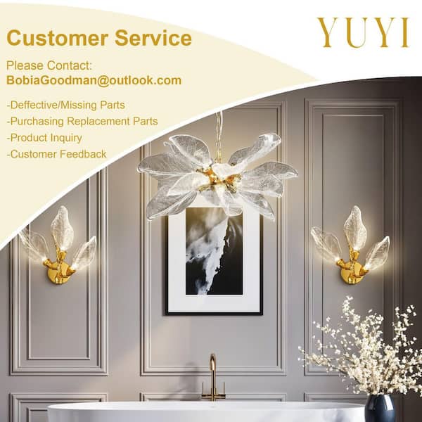YUYI D31.5 in. 18-Light Silver Modern Chandelier, Crystal