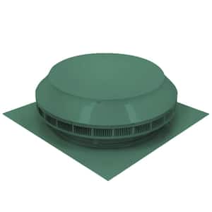 14 in. Dia Aluminum Static Roof Louver Exhaust Vent in Green