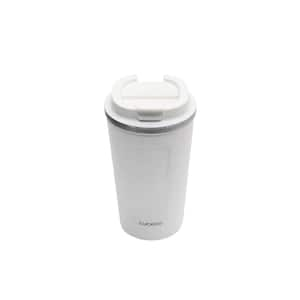 CVB-E48SW 16.9 oz. Flip Top Tumbler, Stainless Steel Travel Mug, Double Wall Vacuum Insulation (White)