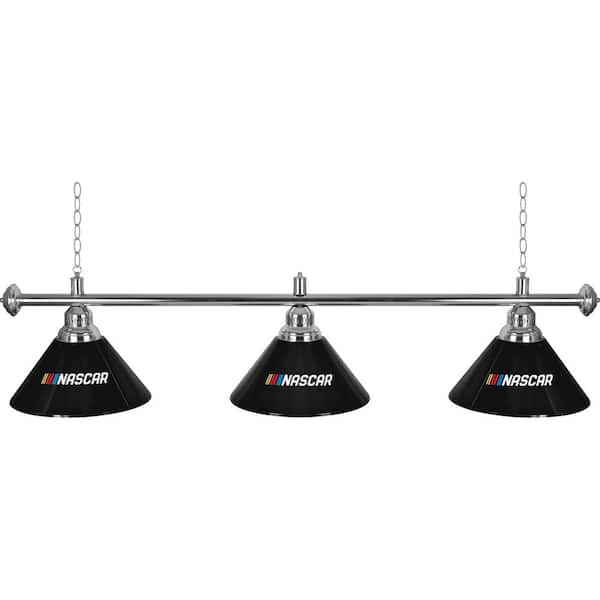 NASCAR 3-Light Black Billiard Light