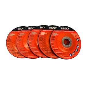 4-1/2 in. x1/4 in. x7/8 in. Metal Grinding Wheel Job Pack Type 27 Depressed Center Aluminum Oxide Cutting Wheel(5 Discs)