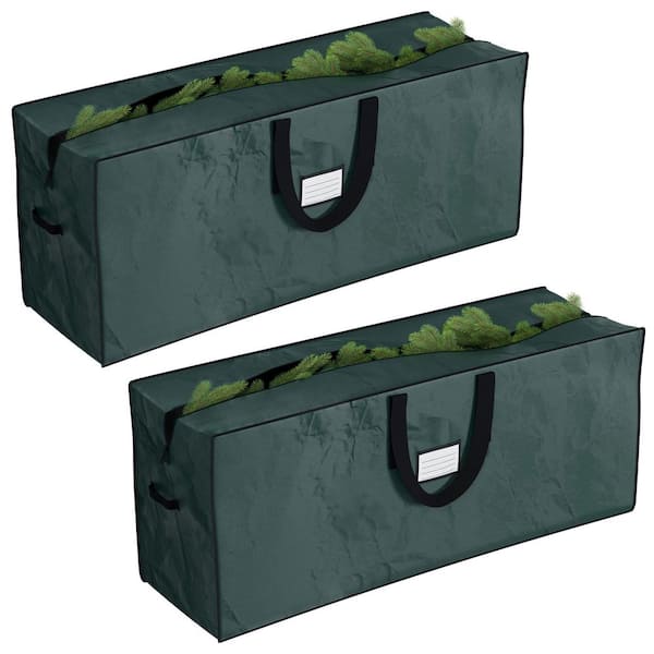 Green Christmas Tree Storage Bags for Trees up to 7.5 ft. Tall (Set of 2)