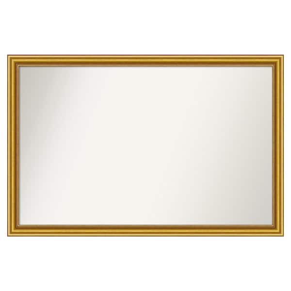 Amanti Art Townhouse Gold 49.75 in. x 32.75 in. Custom Non-Beveled Wood Framed Batthroom Vanity Wall Mirror