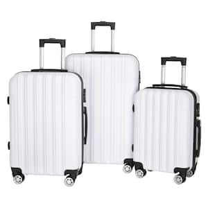 Nested Hardside Luggage Set in White, 3-Piece - TSA Compliant