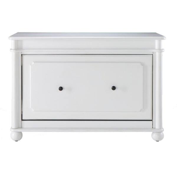 Home Decorators Collection Essex 23 in. H Aged Cream Shoe Cabinet