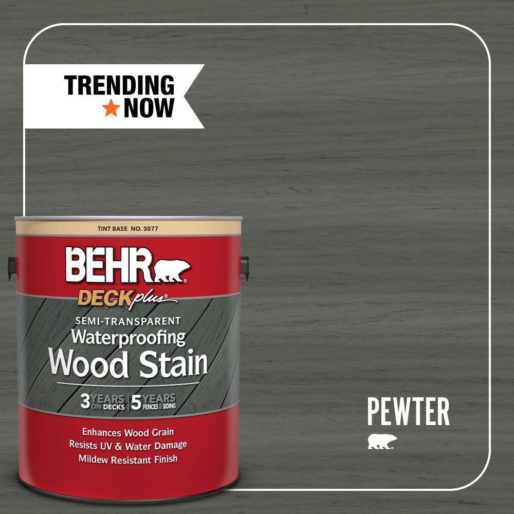 1 gal. #ST-131 Pewter Semi-Transparent Waterproofing Exterior Wood Stain