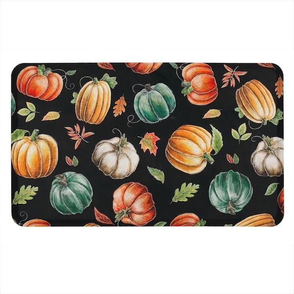 Mohawk Home Harvest Chalk Pumpkin Multi 1 ft. 6 in. x 2 ft. 6 in. Kitchen Mat