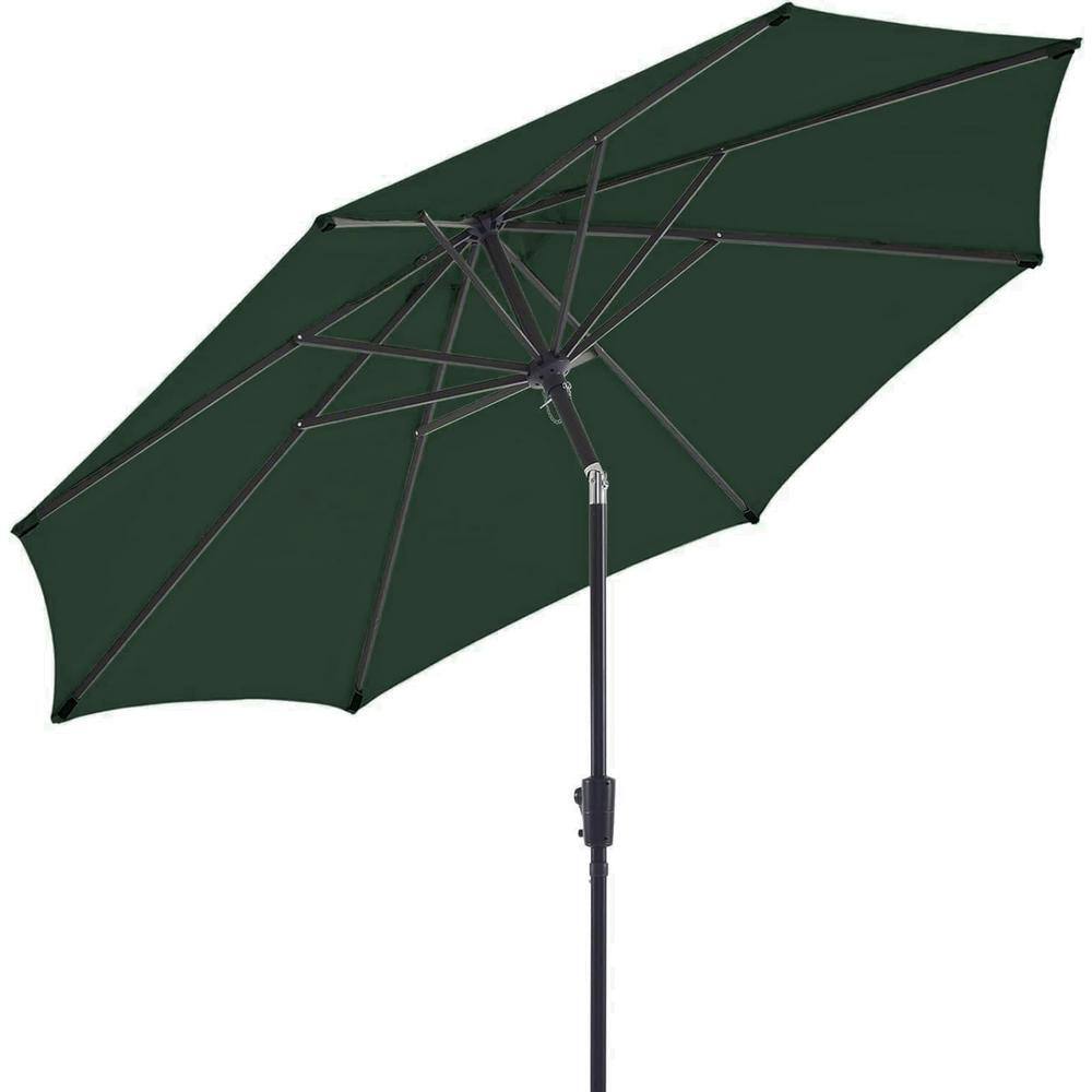 9 FT Push Button Tilt Patio Market Umbrella Army Green