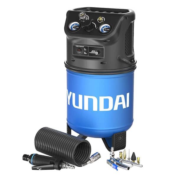 Hyundai 3 Gal. Portable Electric Air Compressor Craft Kit with Mini Die Grinder