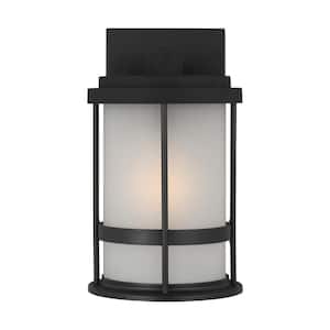 Wilburn 1-Light Black Outdoor Wall Lantern
