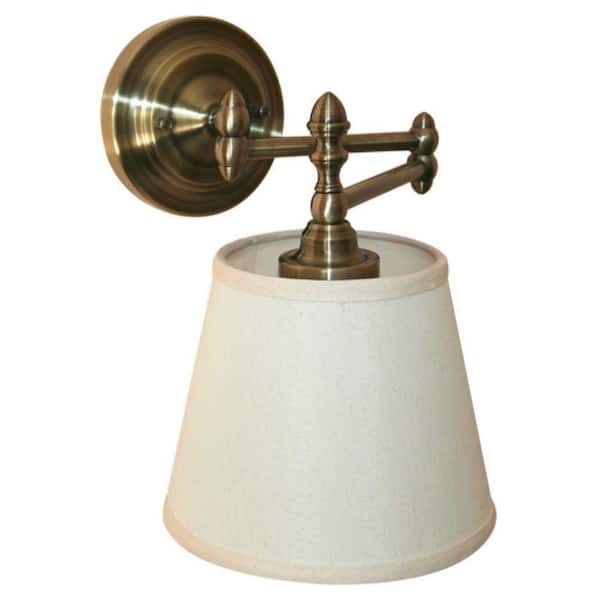 It's Exciting Lighting Heritage Brass Indoor/Outdoor LED Swing Arm Reading Light with Remote
