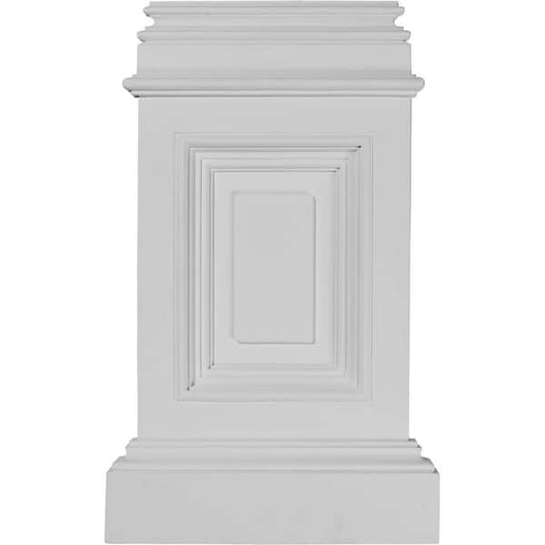 Ekena Millwork 10-7/8 in. W x 2-1/4 in. D x 17-3/4 in. H (Top: 8-1/8 in. W x 1 in. P) Classic Small Pedestal Base (2-Pack)