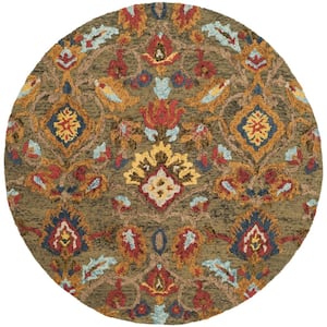 Blossom Green/Multi 8 ft. x 8 ft. Round Floral Area Rug