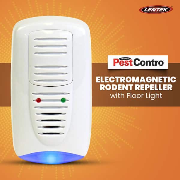 PESTCONTRO Deluxe Ultrasonic Rodent Repeller with Nightlight and  Bi-Directional Speakers PC02 - The Home Depot
