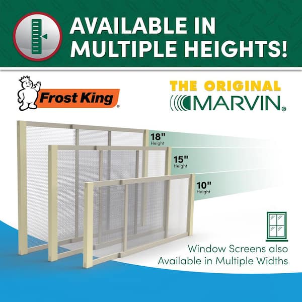W B Marvin - 45 in. x 24 in. Adjustable Wood Frame Window Screen