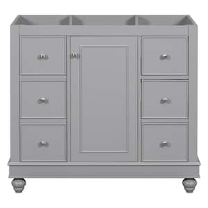 36 in. W x 18 in. D x 33 in. H Freestanding Bath Vanity Cabinet without Top in Gray