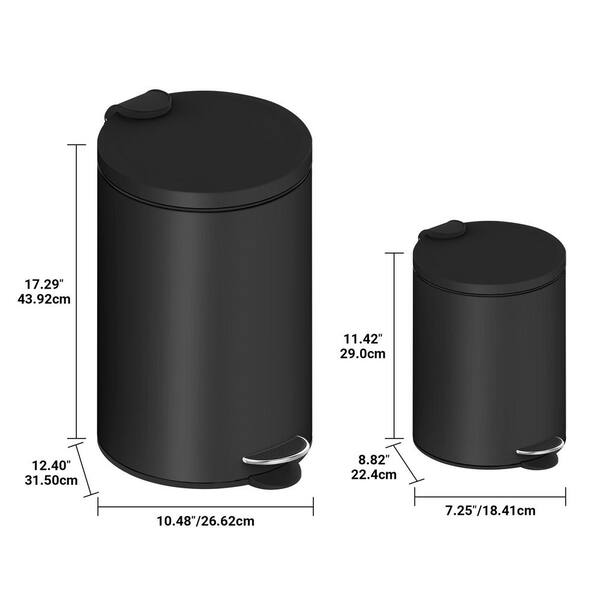 Glad Black Step-On Plastic Trash Can - 15-20 Gallons