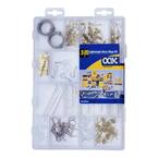 Picture Hangers, Traditional Picture Hanger Kit, Brass Picture Hooks (.5-20lb), 148 Pieces