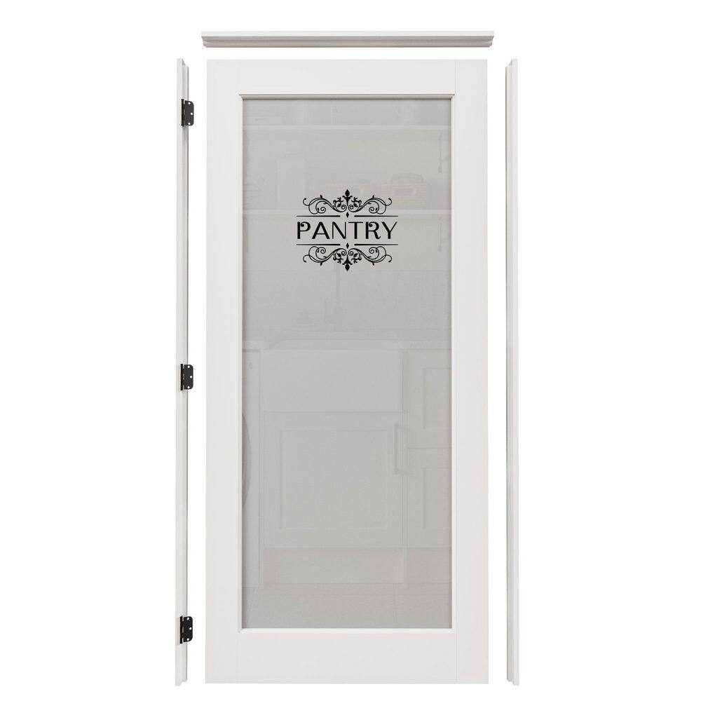 36 in. x 80 in. Right Hand 1-Lite Frosted Glass White Solid Core Glass Single Prehung Interior Door+ Quick Assemble Jamb price history on PriceWatchPro
