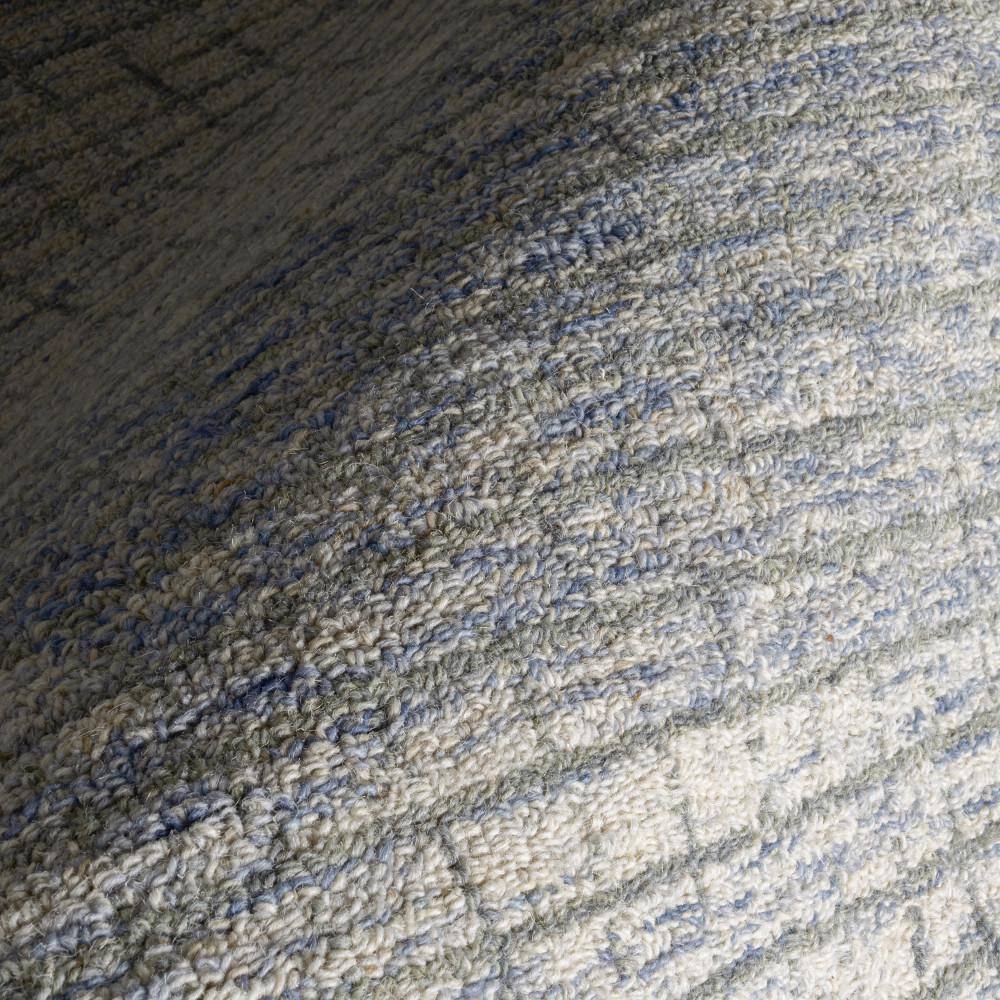 Melrose Light Blue & Grey Hand-Tufted Wool 4' x 6' Area Rug