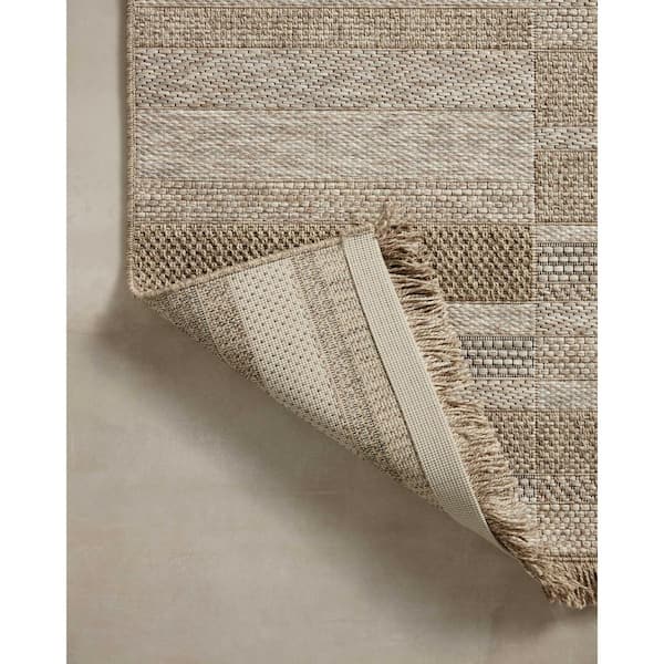 Loloi Dawn 7 ft. 8 in. x 10 ft. Natural Stripe Indoor/Outdoor Area