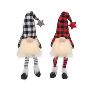 26.7 in. H B/O Lighted Plush Holiday (Set of 2)