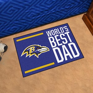 Baltimore Ravens World's Best Dad Purple 1.5 ft. x 2.5 ft. Starter Area Rug