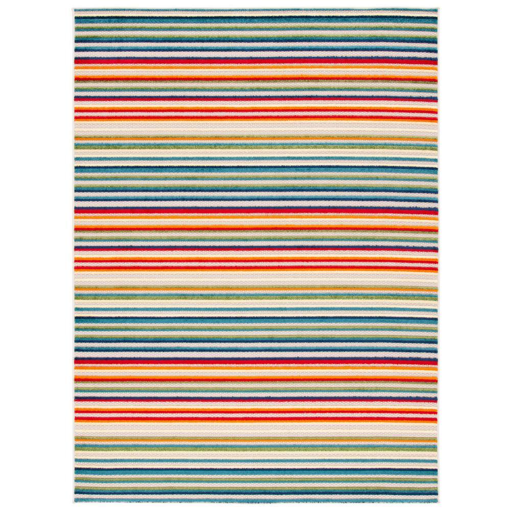 SAFAVIEH Cabana Ivory/Green 9 ft. x 12 ft. Striped Indoor/Outdoor Patio Patio Area Rug SAFAVIEH Cabana Ivory/Green 9 ft. x 12 ft. Striped Indoor/Outdoor Patio Patio Area Rug - 1
