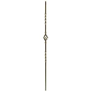 44 in. x 1/2 in. Oil Rubbed Copper Single Basket Hollow Iron Baluster