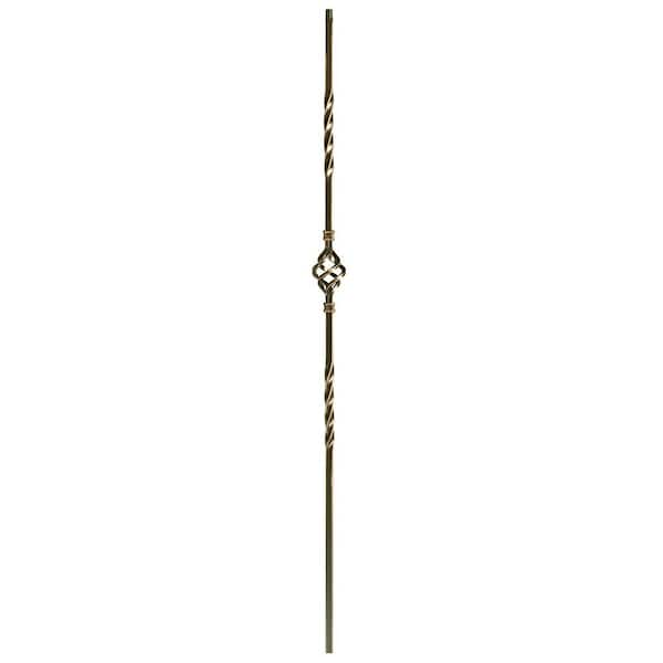 WM Coffman 44 in. x 1/2 in. Oil Rubbed Copper Single Basket Hollow Iron Baluster