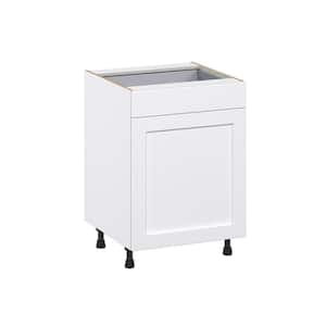 Mancos Bright White Shaker Assembled 3 Waste Bins Pullout 1 Drawer Kitchen Cabinet (24 in. W x 34.5 in. H x 24 in. D)